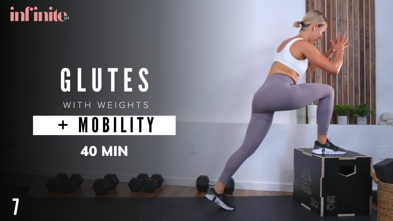 40 Min POWER GLUTES with WEIGHTS + MOBILITY