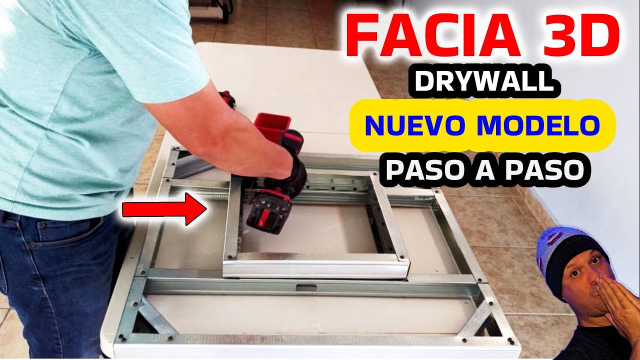 Te Revelo Cómo Hacer una FACIA 3D en Drywall | Nuevo Modelo Paso a Paso.
