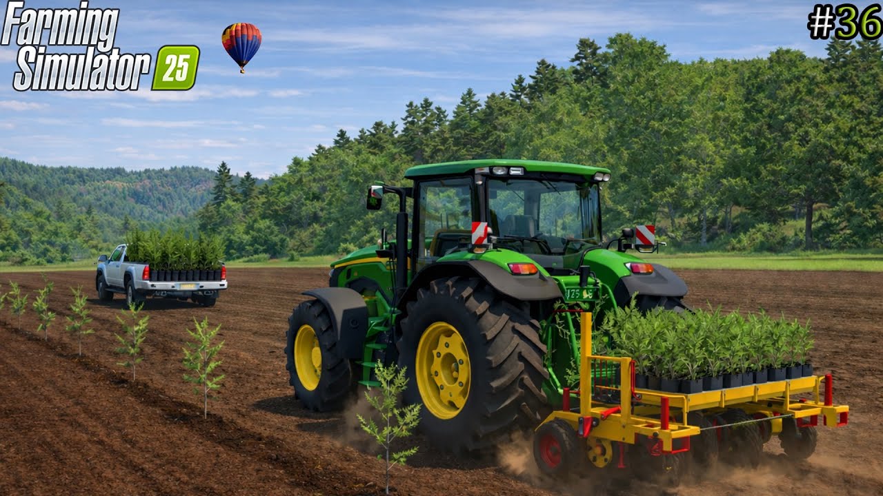Eco Farming 🌍 | Tree Plantation | HUTAN PANTAI | Farming Simulator 25 | Time Lapse#36 