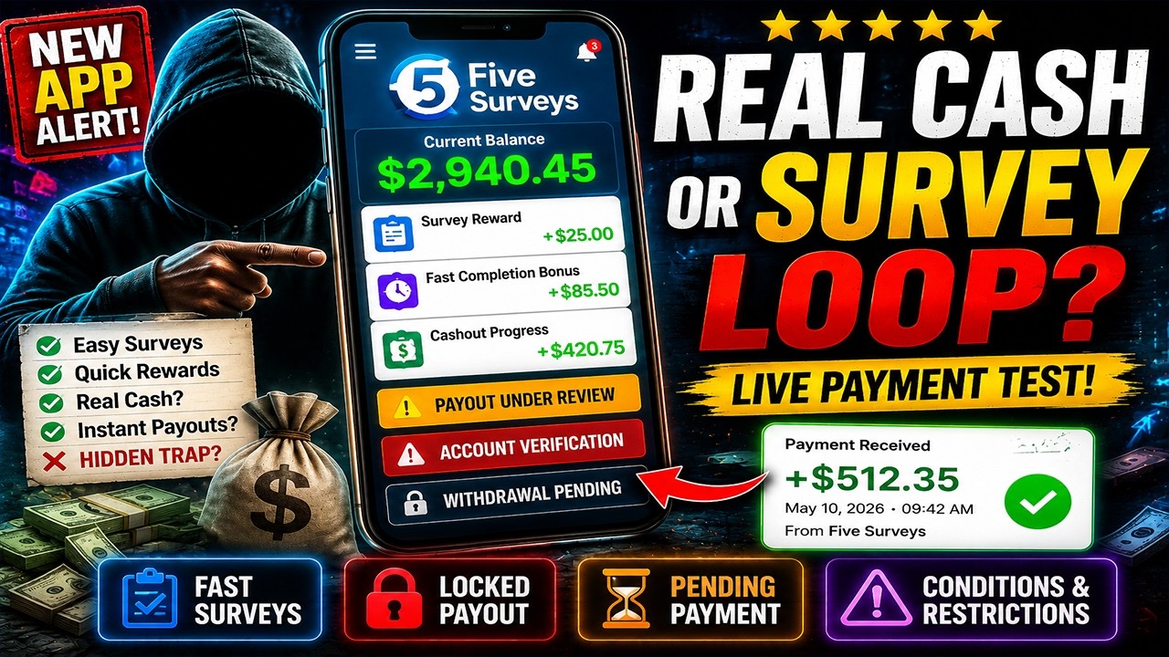 Five Surveys Review | Easy Cash App or Payout Catch?