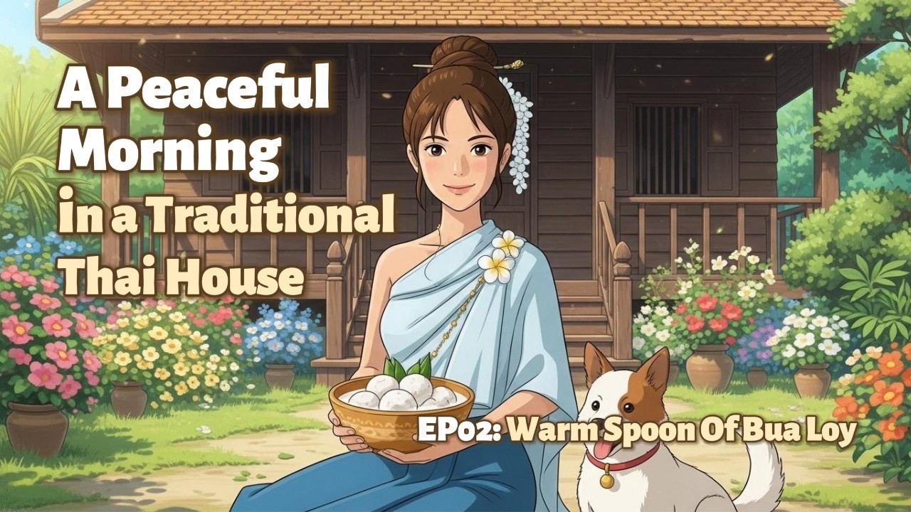 A Peaceful Morning in A Traditional Thai House EP02: Bua Loy I Ghibli-Style ASMR Inspiration