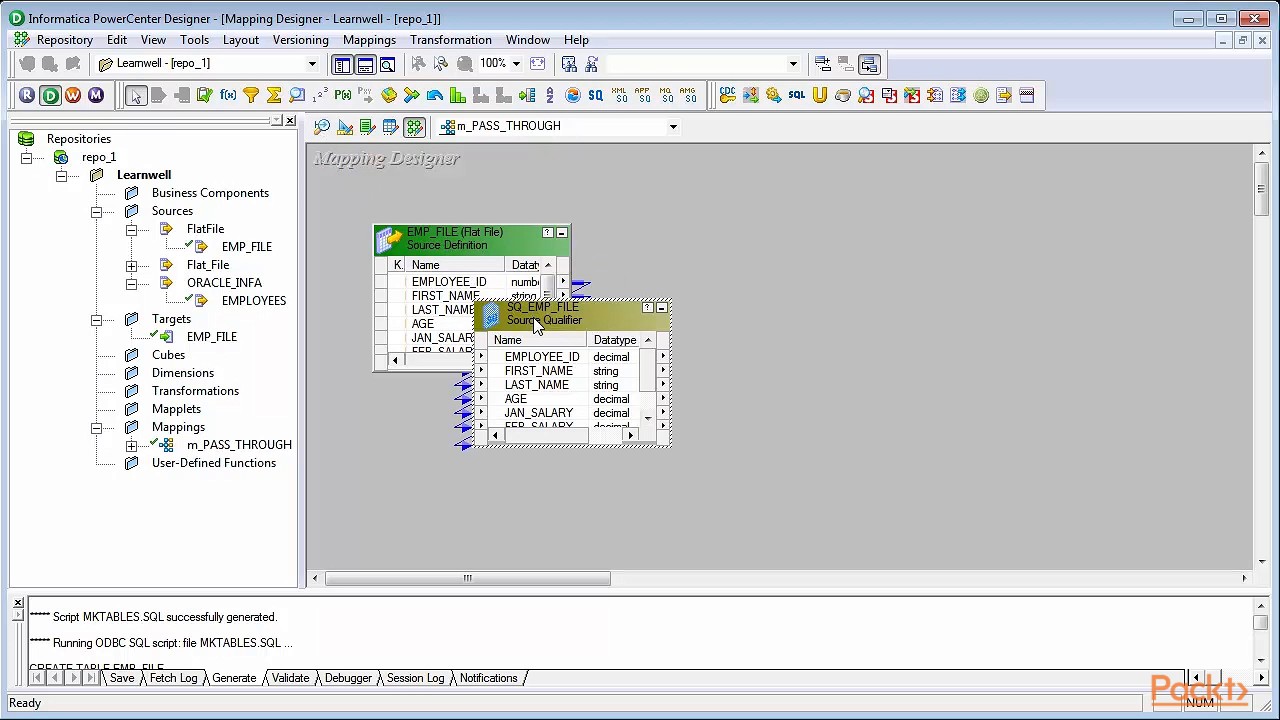 Getting Started with Informatica : Creating a New Mapping | packtpub.com