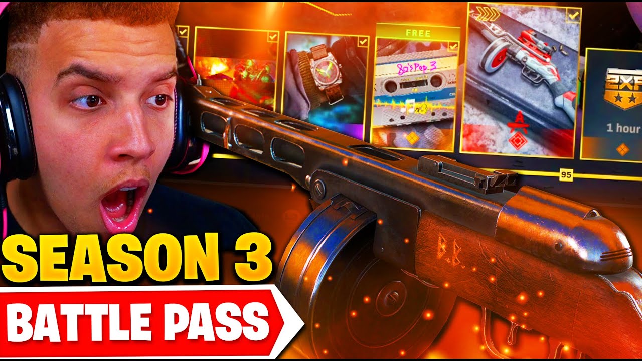 *NEW* WARZONE SEASON 3 BATTLE PASS REWARDS! (TIER 100 UNLOCKED) - Cold War Warzone Season 3