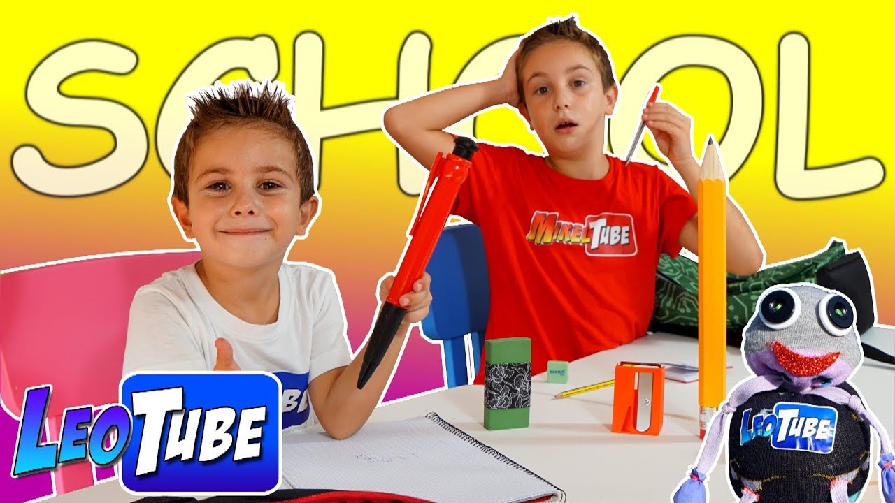 Leo y Mikel estudian en el colegio 🏫 de la Profesora Grapadora 📝