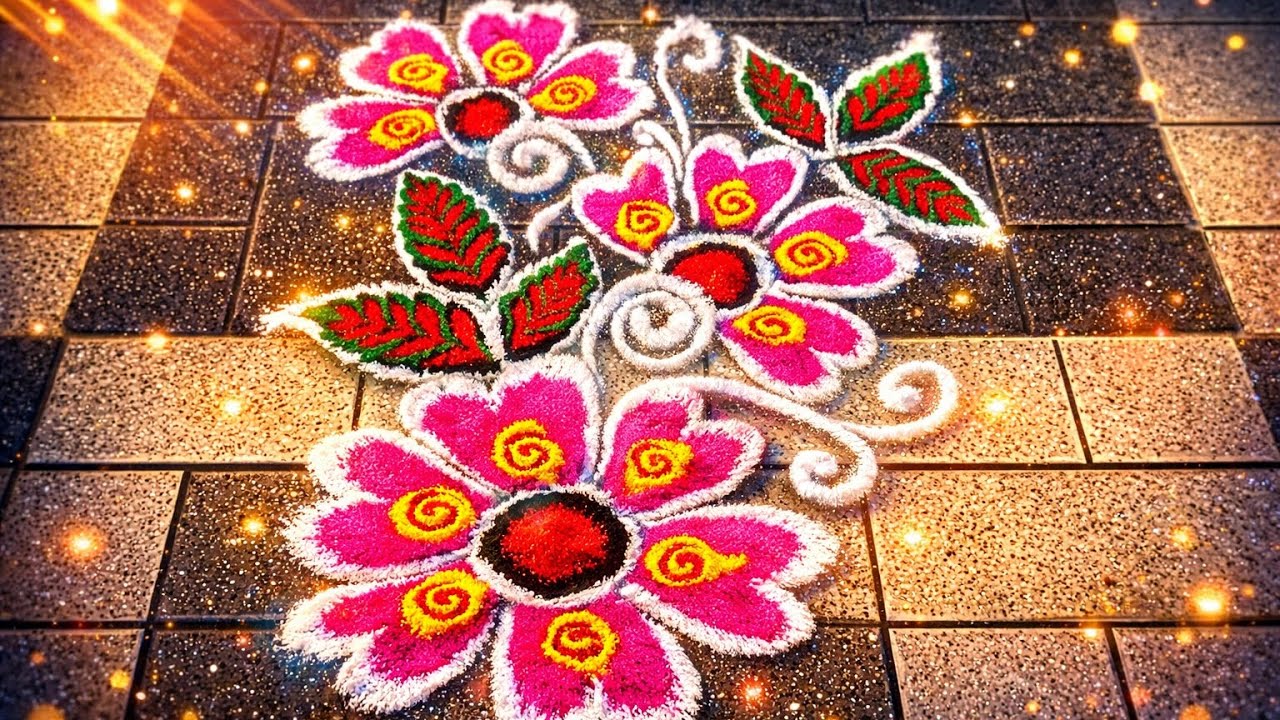 #shejalRangoli.... घरासमोर काढण्यासाठी सुंदर रांगोळी एकदम नक्की करून पहा सेजल रांगोळी सबस्क्राईब 