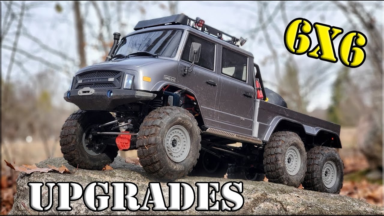 Axial UMG10 6x6 - Update 1 - HOW TO Install Roof Rack - LED's - Brass - Scale Items - Rock Sliders