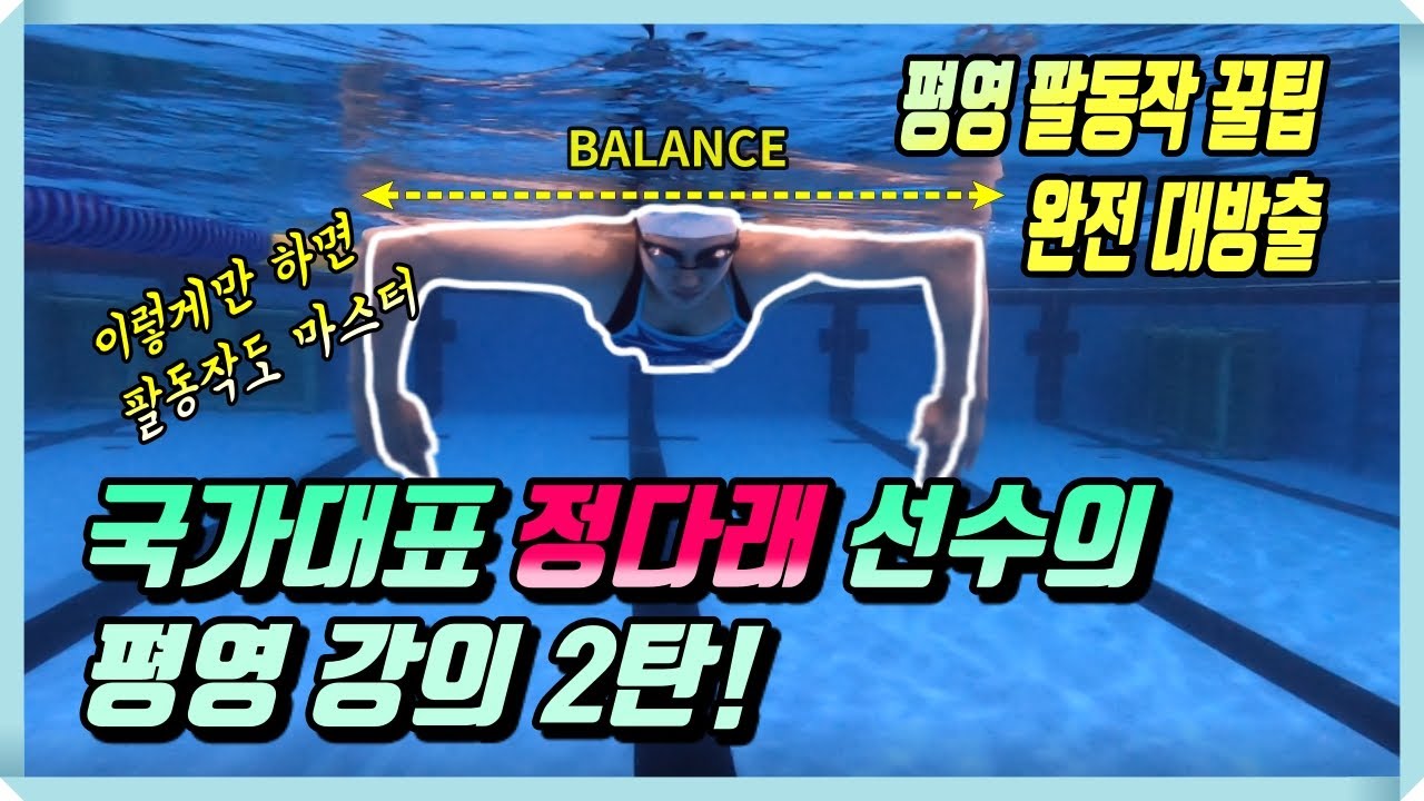 평영 팔동작 (물잡기) 국가대표 정다래가 알려드립니다.(이것만 아시면 돼요!)