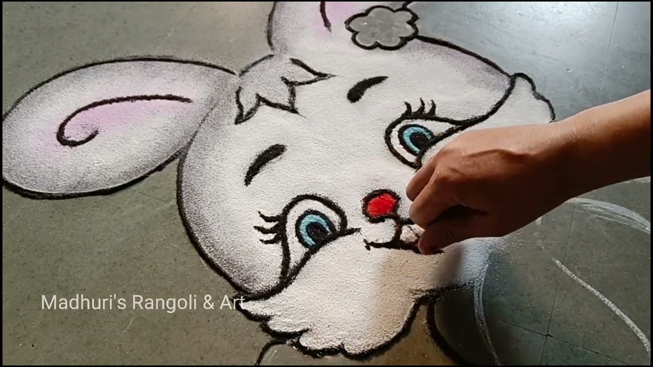 Happy New Year Cartoon Rangoli l Welcome 2023 rangoli design l नूतन वर्षाभिनंदन रांगोळी 🥳🎉💫