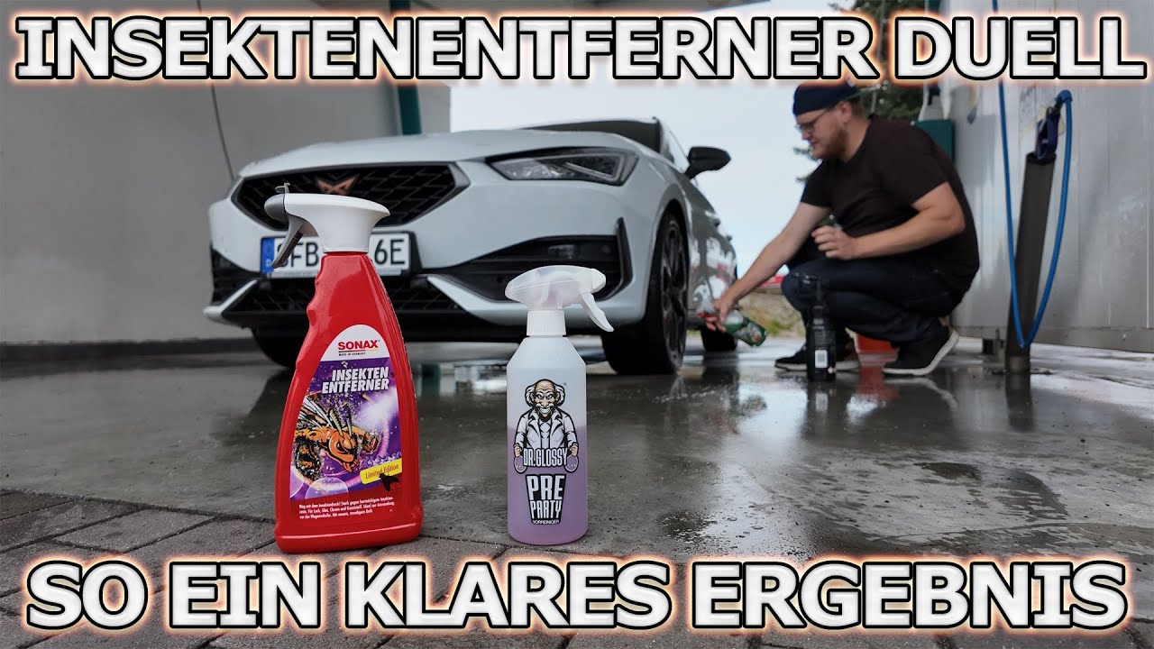 SONAX Insektenentferner vs. DR.GLOSSY PRE PARTY by #jpperformance Vergleich - Insekten entfernen