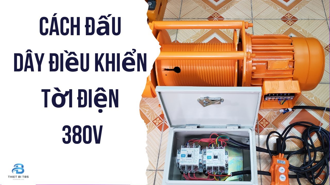 #thietbitbs Cách Đấu Đầu Bấm Điều Khiển Lên Xuống Máy Tời Điện 380V Thông Qua Khởi Động Từ