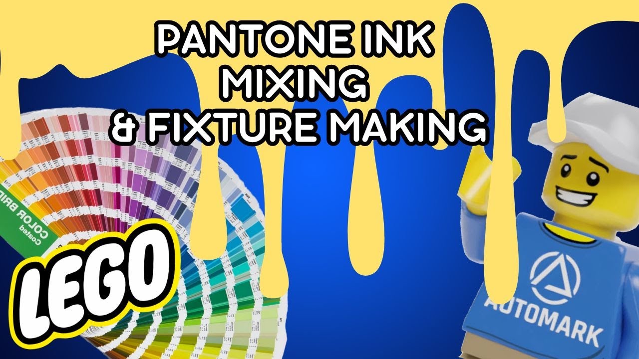 Pad Printing Lego Bricks in 4 Colors - Pantone Ink Mixing and Fixture Making - Video 2 of 3