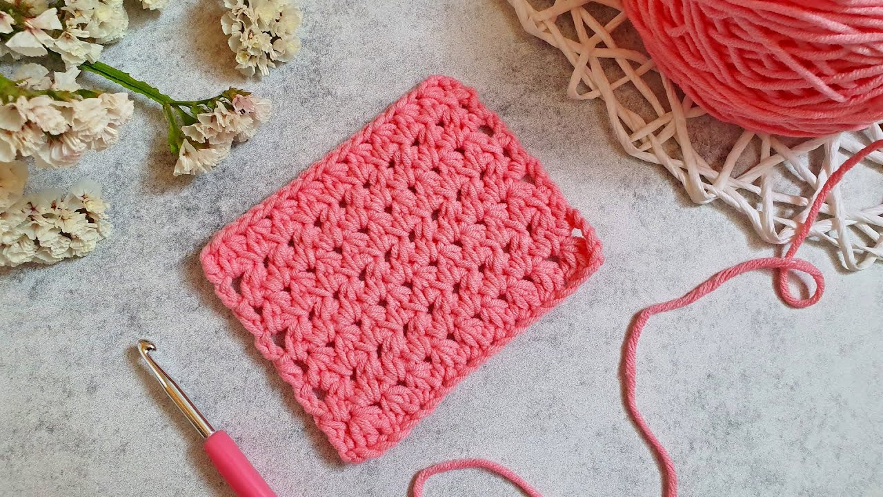 Only 1 row! Simple crochet stitch. Crochet pattern.