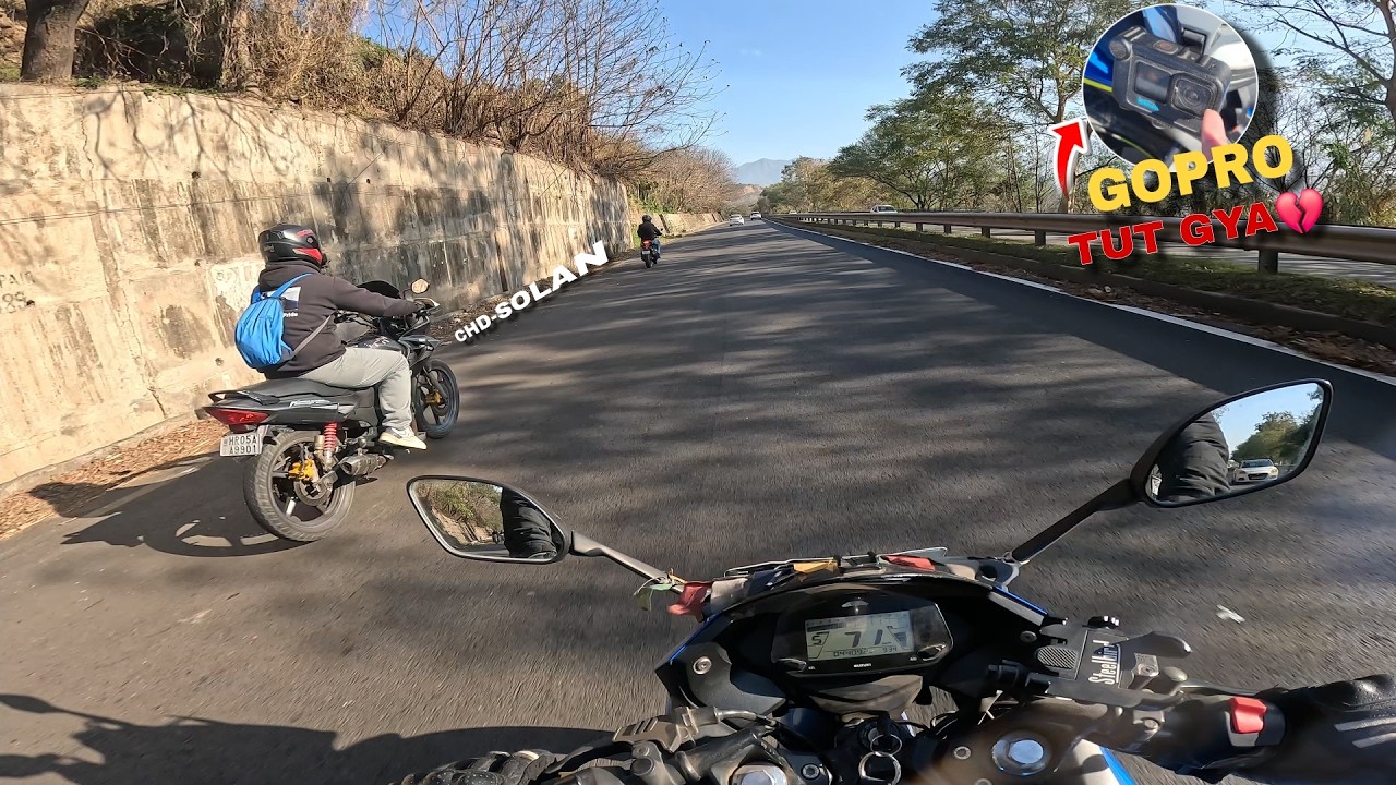 Solan Ride|| GoPro Ka Lens Tut Gya😭||Kya Footage Bach Payi? #motovlog #vlog #solan