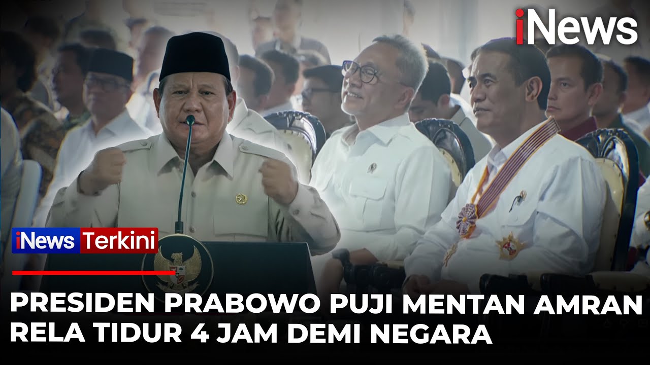 Puja Puji Presiden Prabowo ke Mentan Amran: Beliau Tidur Cuman 4 Jam, Saya Prihatin dan Bangga