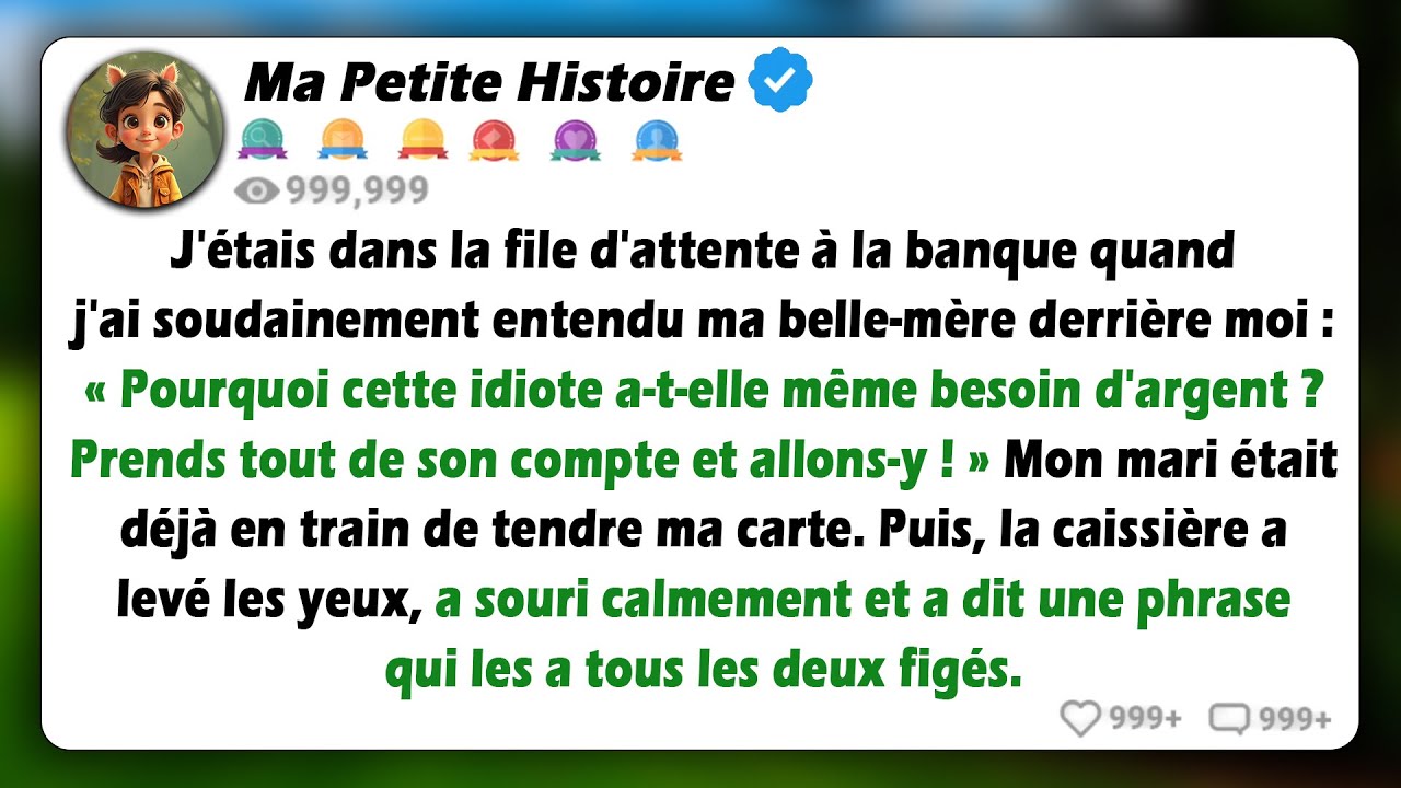 « Pourquoi cet idiot a-t-il besoin d'argent ? Sors tout, mon fils ! » Je les ai entendus à la banque