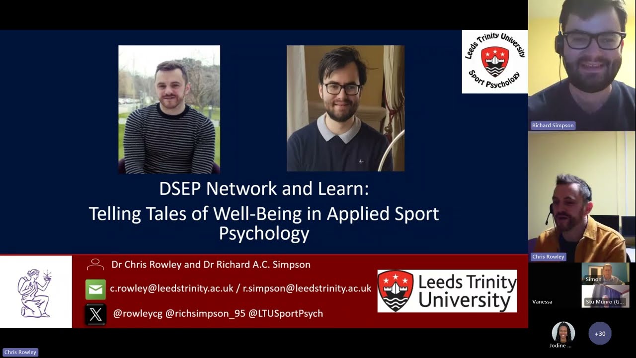 DSEP Network & Learn: Telling Tales of Well-Being in Applied Sport Psychology
