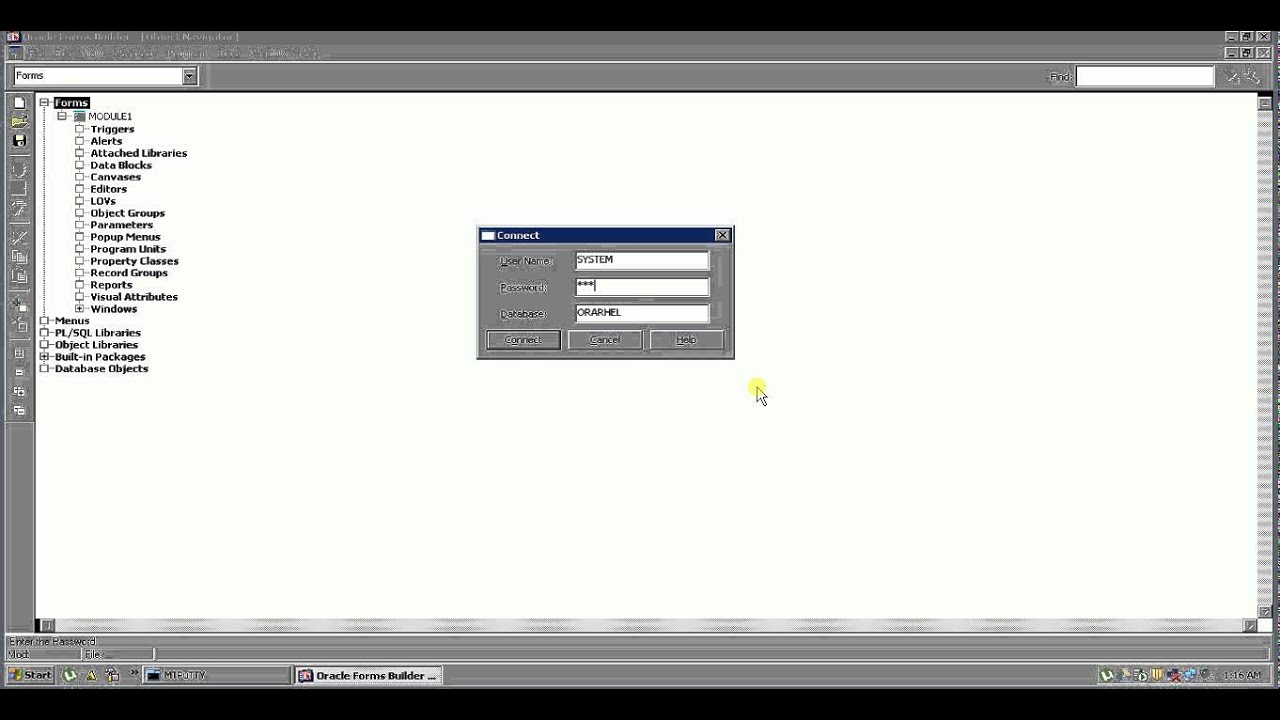 How to connect to Oracle database 12c from Developer 2000, Forms and Reports