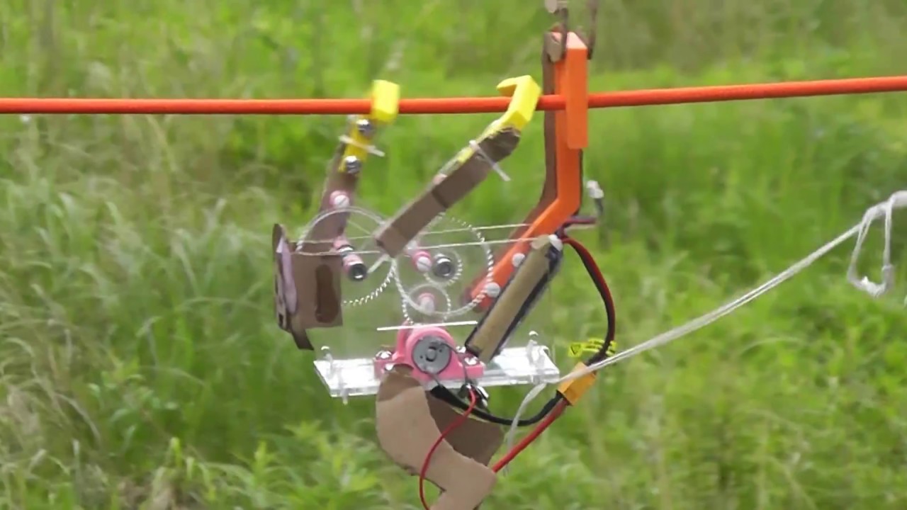 Rope climbing robots