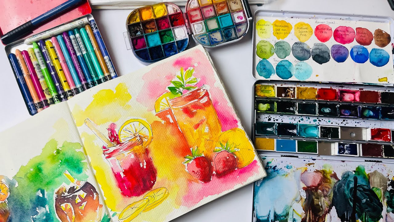 The BIGGEST watercolour sketchbook ever - Khadi Fatbook Sketchbook tour
