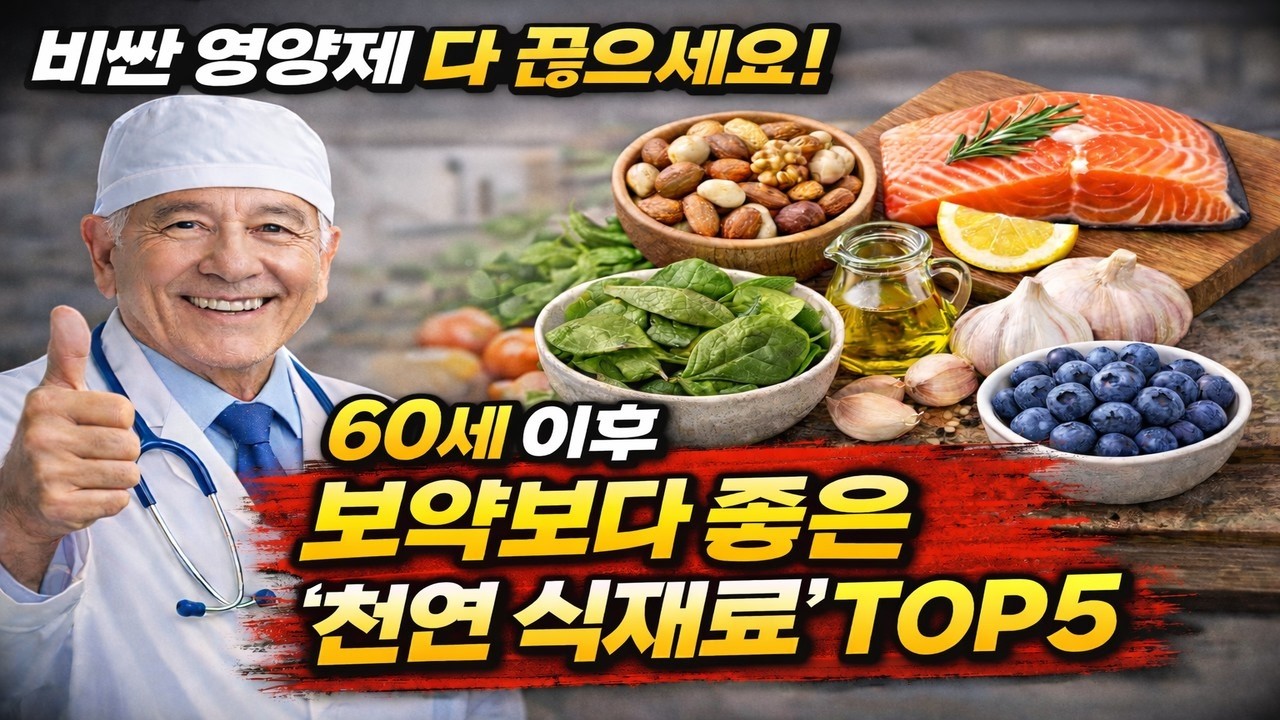 의사들도 챙겨 먹는 60대 기적의 식단! 주방에 있는 '이 5가지'가 노후 건강 결정합니다.