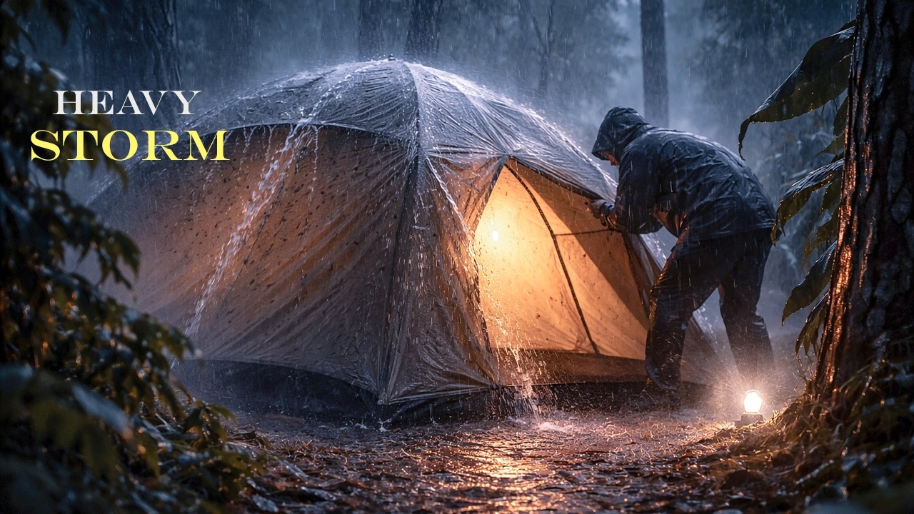ALONE IN THE WILDERNESS DURING A STORM⛈️ I SHOULDN’T HAVE CAMPED HERE ALONE