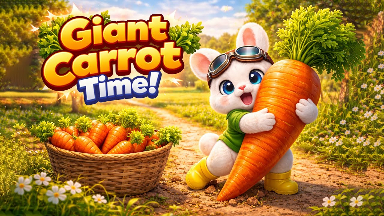 Relaxing Giant Carrot Harvest with Coco 🥕🧺 | Calm, Cozy & Wholesome