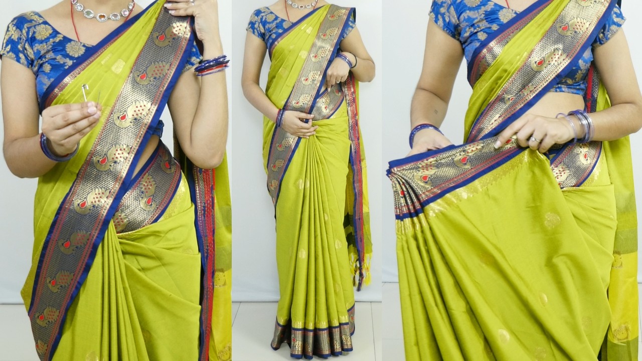 The Secret to Perfect Saree Pleats for a Flat Tummy Look | How to Make Perfect Simple Saree draping