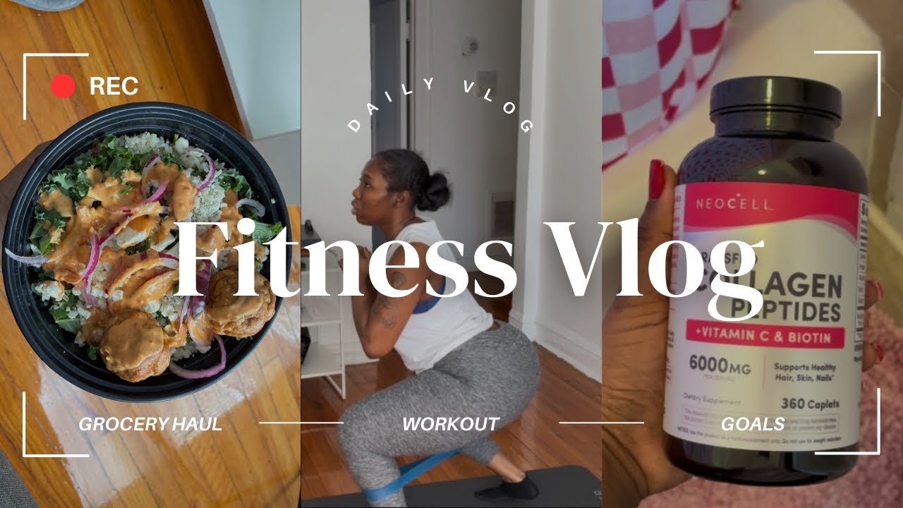 FITNESS VLOG: Walmart Grocery Haul | Full Body Workout with Resistance Bands