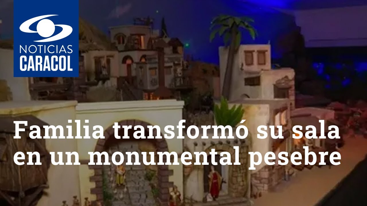 ¿El más grande de Colombia? Familia transformó su sala en un monumental pesebre