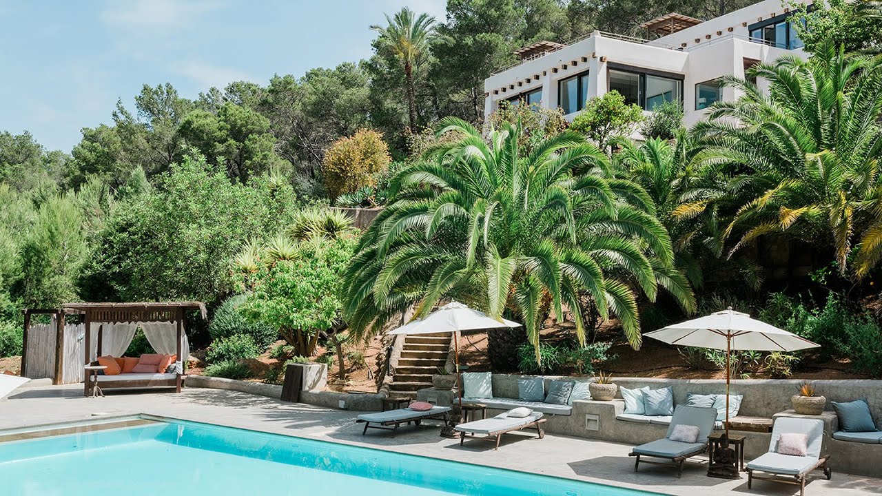A state-of-the-art Ibiza villa surrounded by tropical greenery