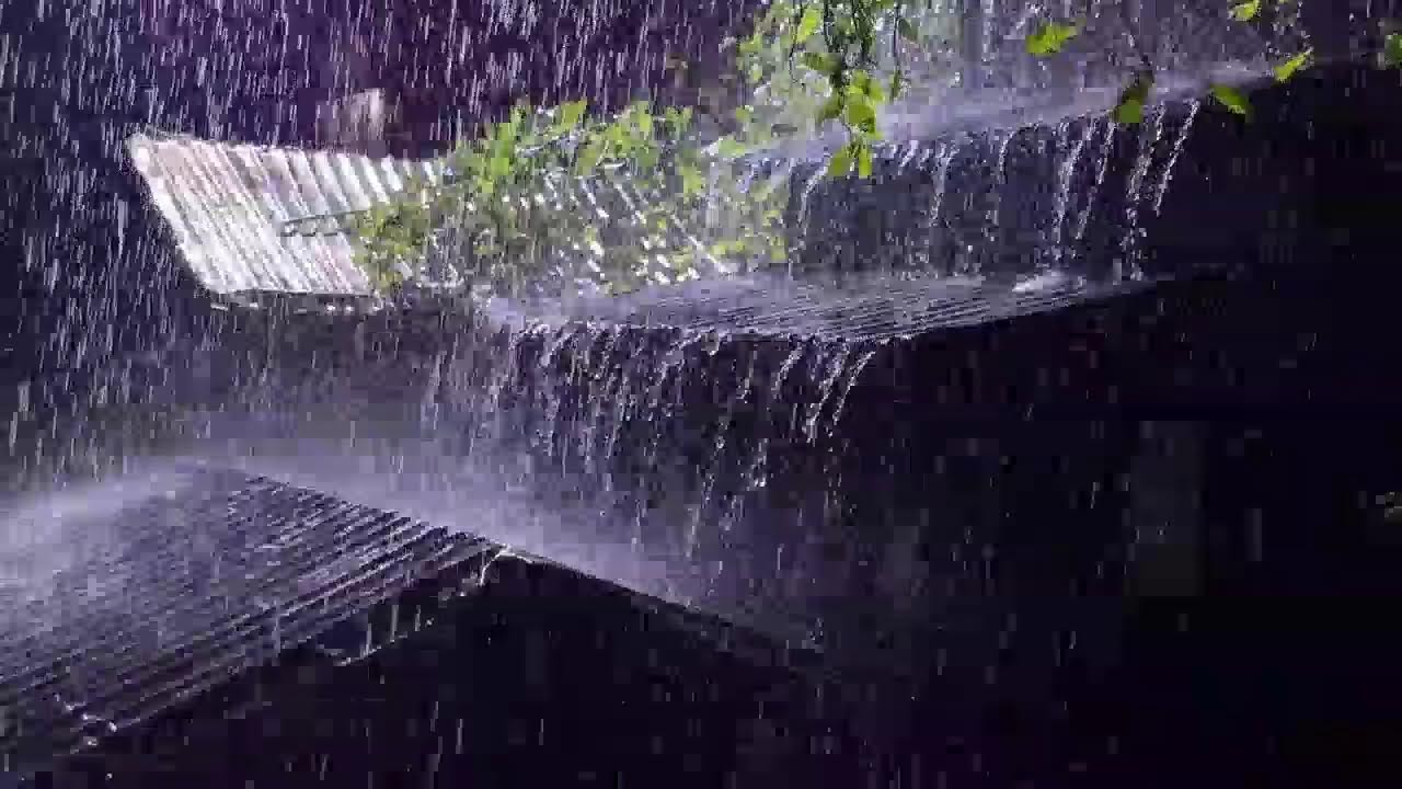 Sleep Fast Tonight | Heavy Rain on Tin Roof with Thunder Echoes