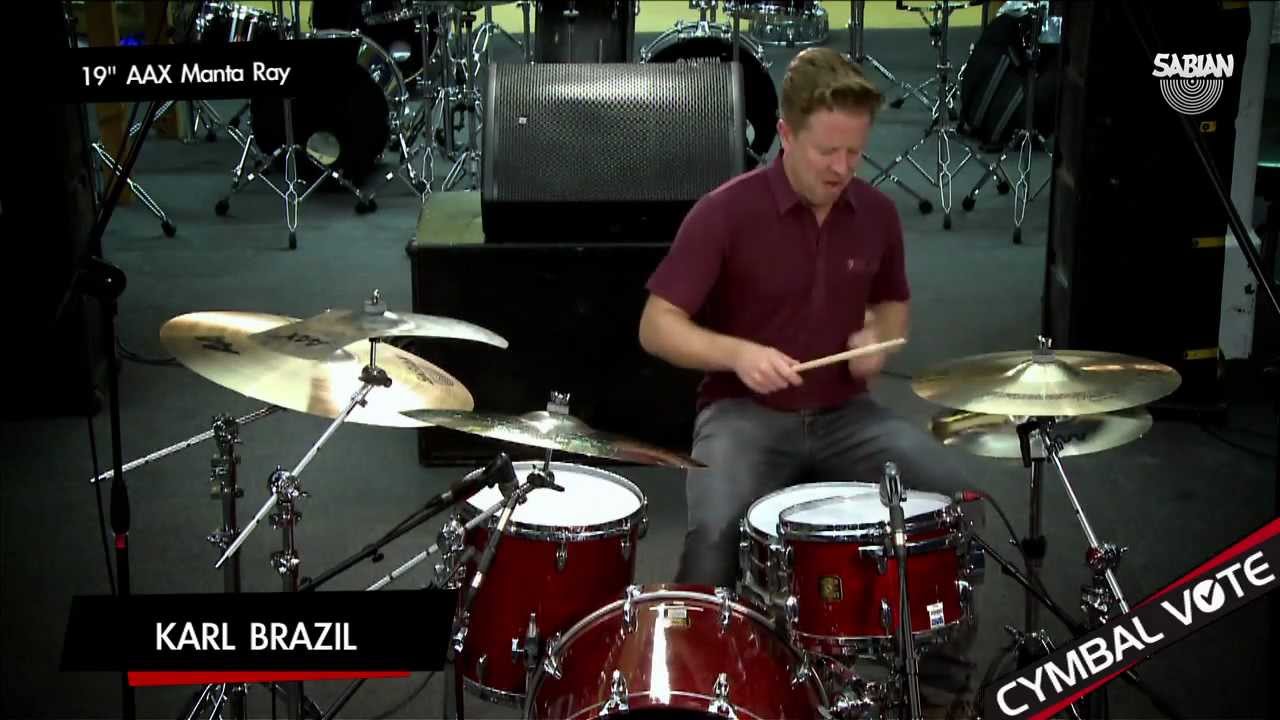 CYMBAL VOTE - Karl Brazil Demo's the 19" AAX Manta Ray - Demo