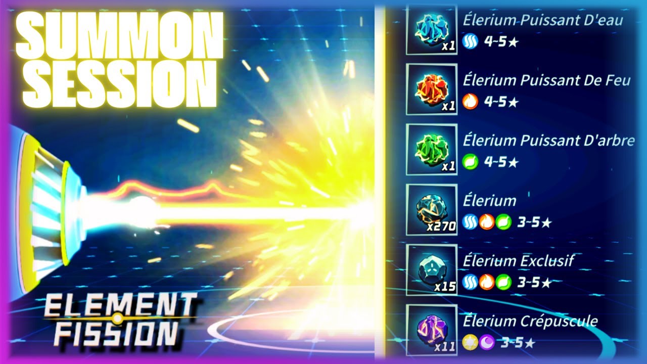 Element Fission : ⭐Summon Session⭐ ! ( New Elemons / New LD ? )