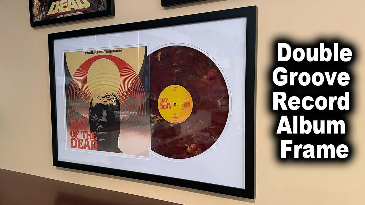 Double Groove Record Album Frame | Record and Cover Jacket Display