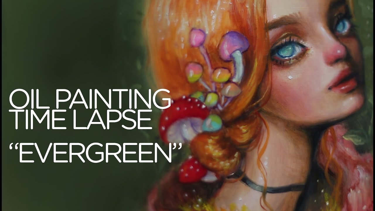 OIL PAINTING TIME LAPSE || red haired forest nymph 