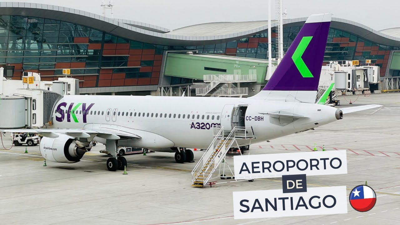 AEROPORTO DE SANTIAGO - CHILE VOANDO PARA FLORIANÓPOLIS COM O A320neo DA SKY AIRLINE - TRIP REPORT