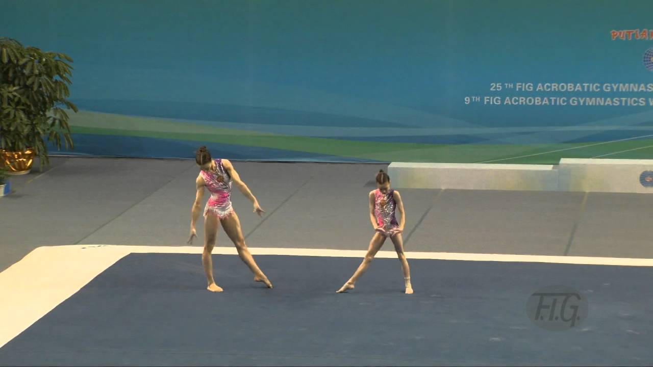 Russia (RUS) -  2016 Acrobatic Worlds, Putian City (CHN) Dynamic  Women's Pair