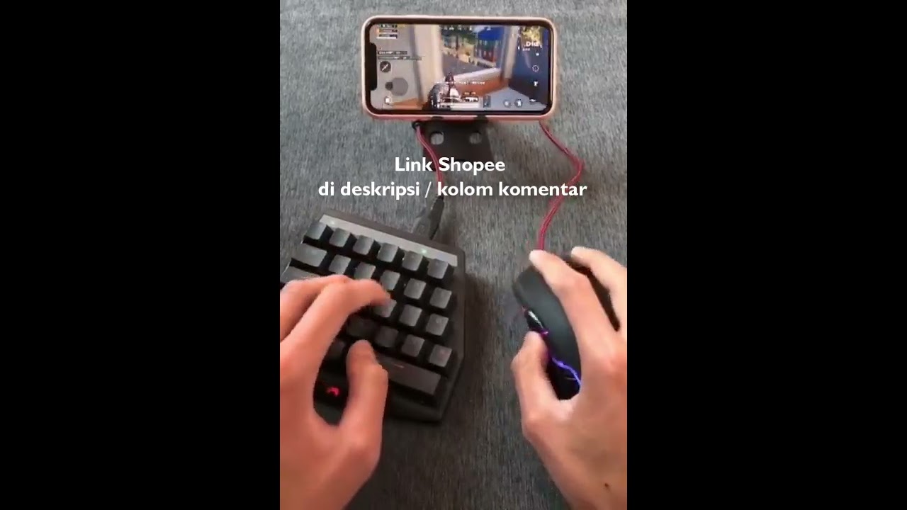 Keyboard dan Mouse Gaming Hp Android/Ios Untuk Game PUBG Mobile, Free Fire, Mobile Legends, COD