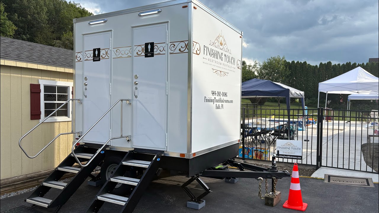 Luxury 2 Station Restroom Trailer Finishing Touch Restroom Rentals, Bath, PA Serving PA NJ NY DE MD