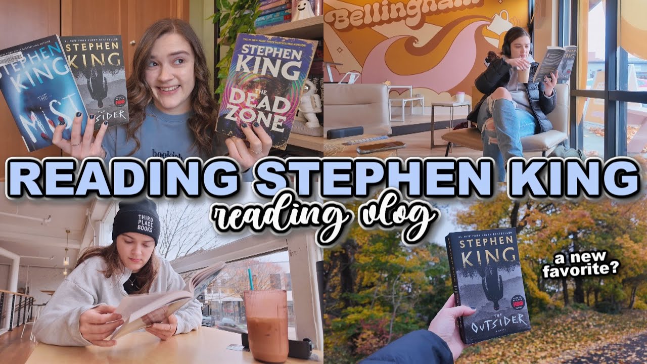 reading 3 Stephen King books 🍂🍁🧡🎃☕ reading vlog (The Mist, The Outsider, The Dead Zone)