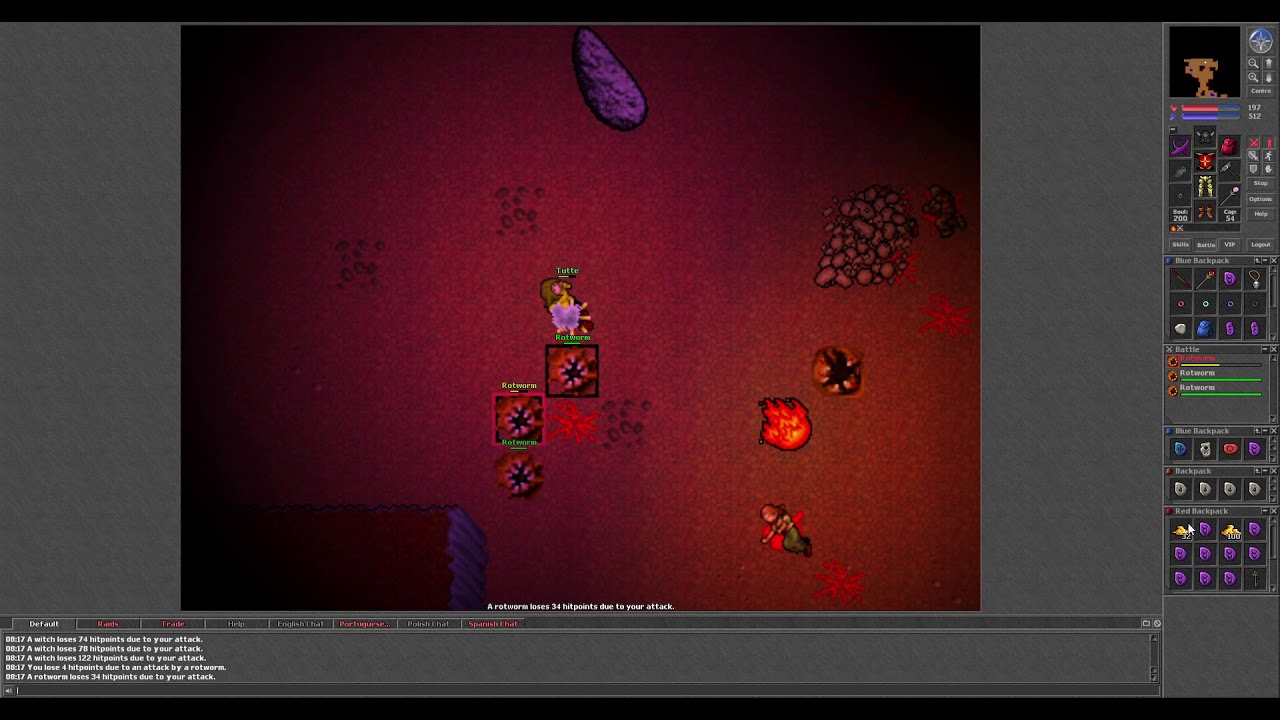 FIBULA WITCH RAID ROTWORM EXP QUEST @ dura-online.com
