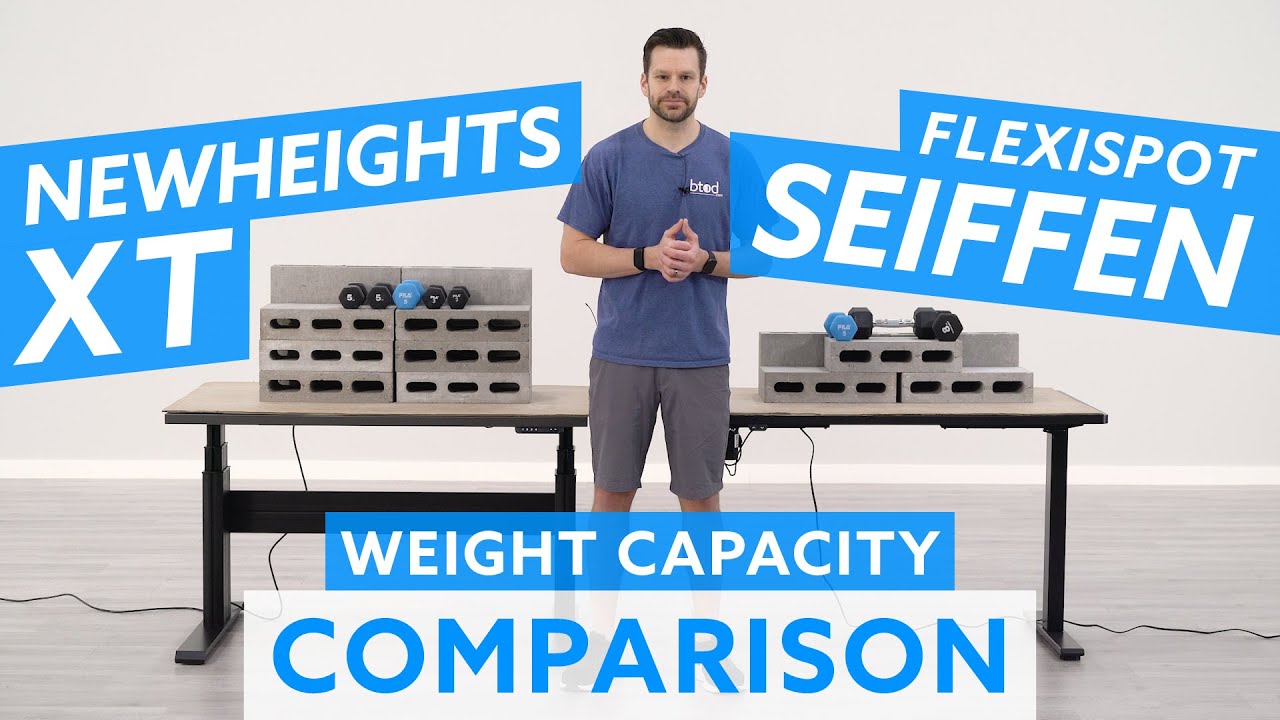 NewHeights XT vs. Flexispot EC1 Seiffen Standing Desk Weight Capacity Comparison