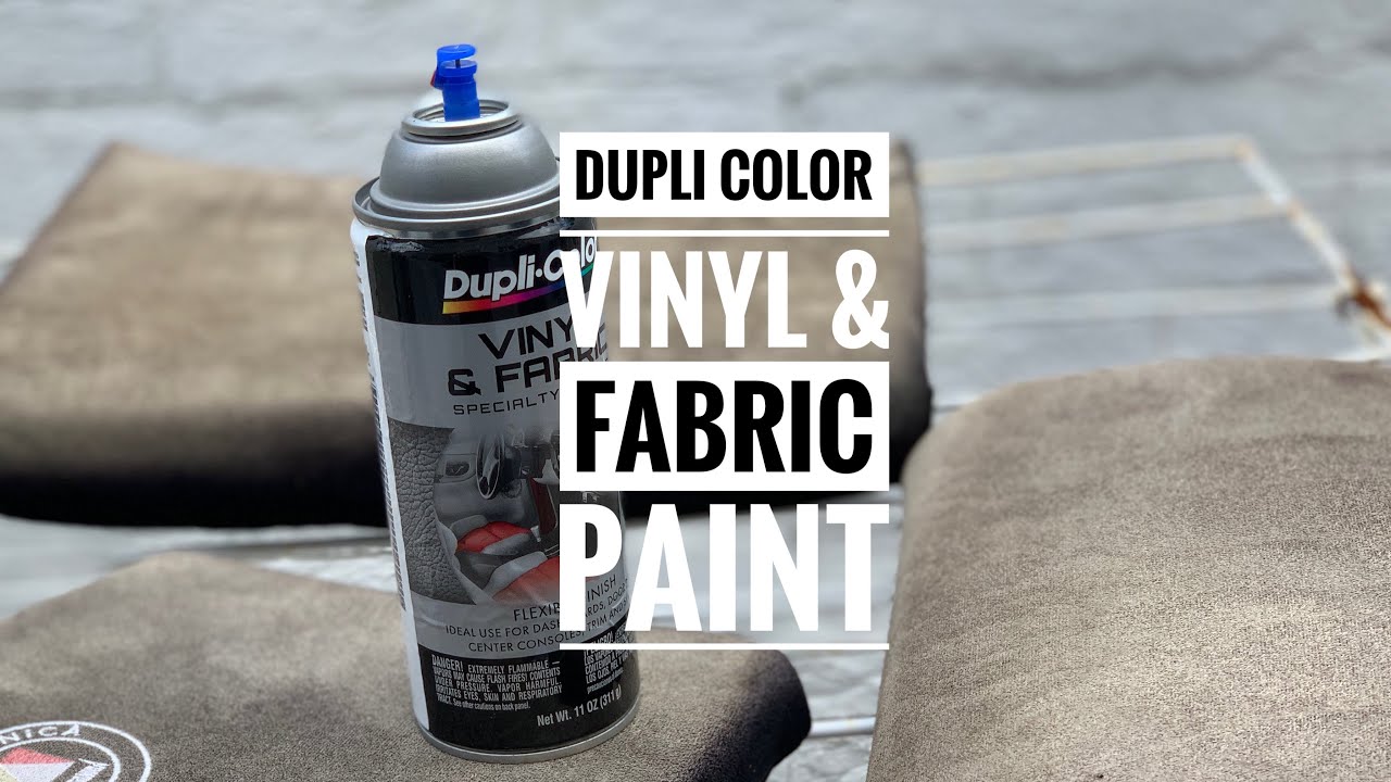 Dupli Color Vinyl and Fabric Paint - Race Seat Restoration Part 1