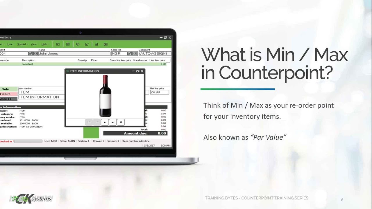 [Replay] - How to Use the Min/Max Feature in NCR Counterpoint