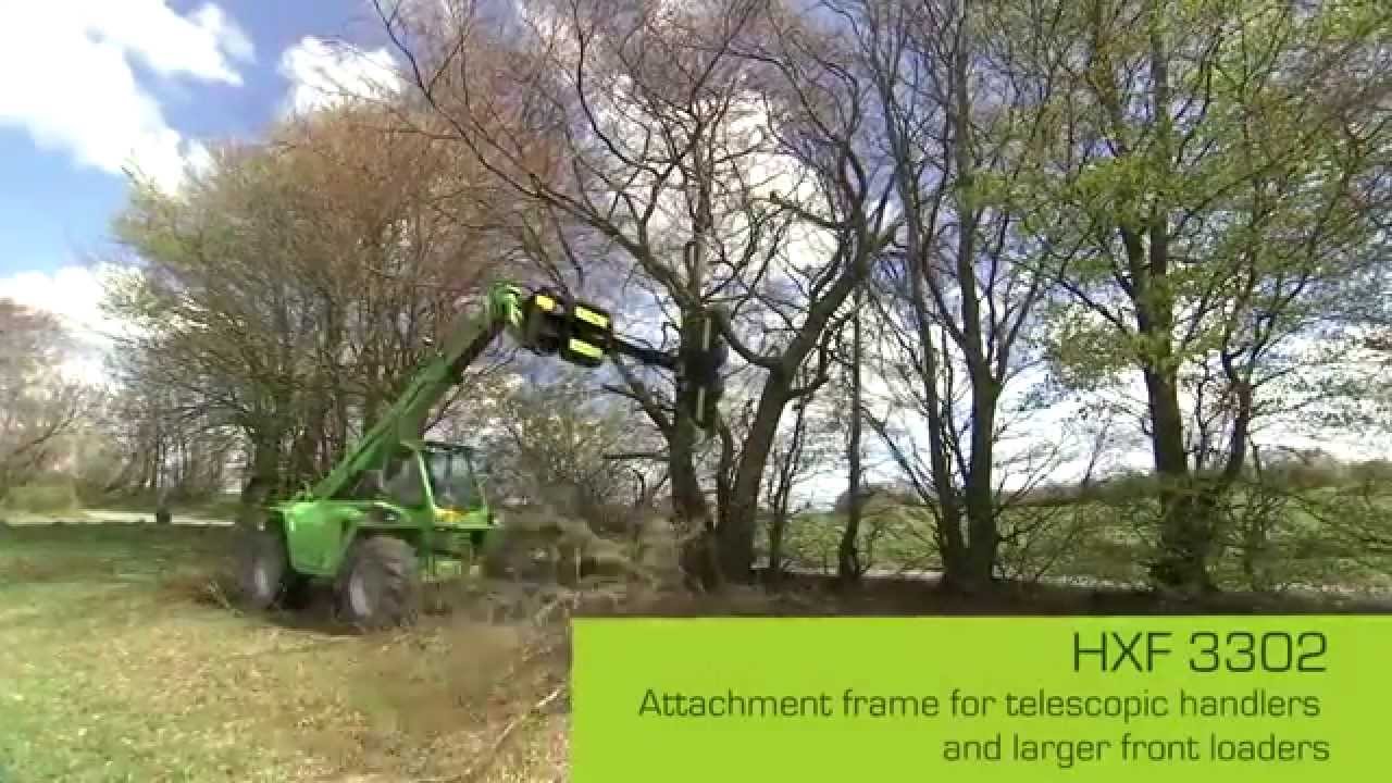 Front end loader and telehandler attachments for hedge cutting | GreenTec HXF 2802 & 3302 (EN)