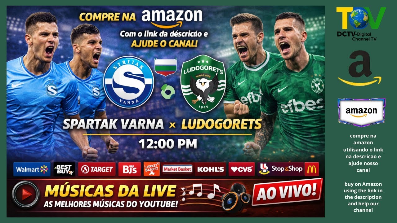 🔴 AO VIVO | SPARTAK VARNA x LUDOGORETS | CAMPEONATO BÚLGARO | NARRAÇÃO AO VIVO