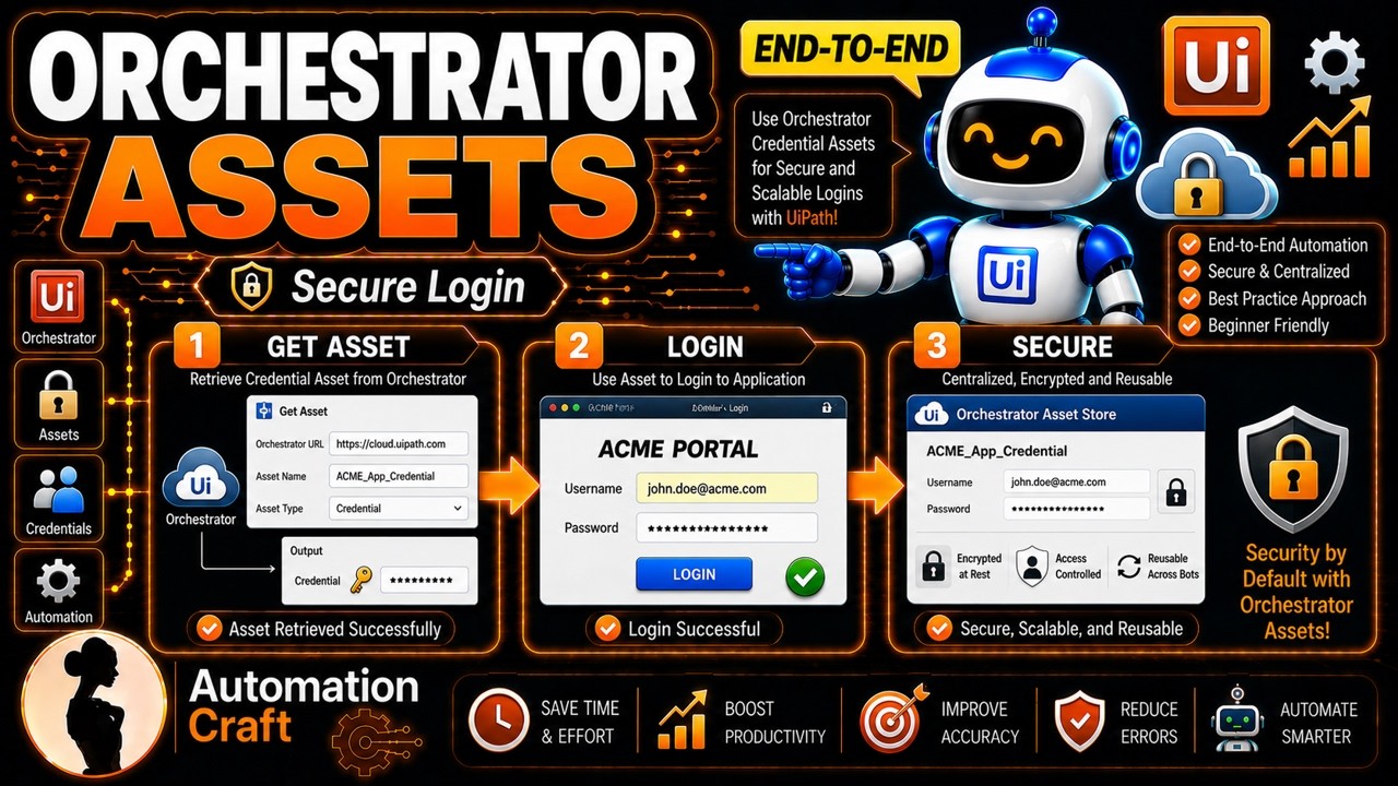 UiPath Orchestrator Assets: Secure Login Automation (Credentials)