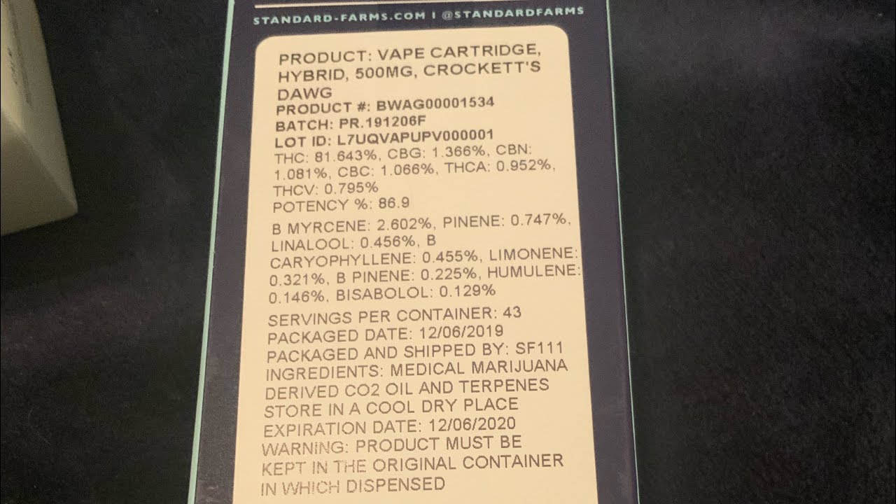 Standard farms Cartridge  Crocketts Dawg
