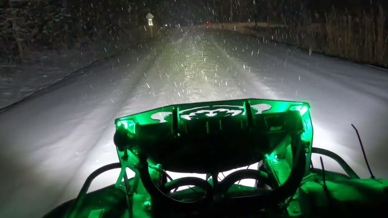 2026 snowstorm Yamaha Grizzly night ride