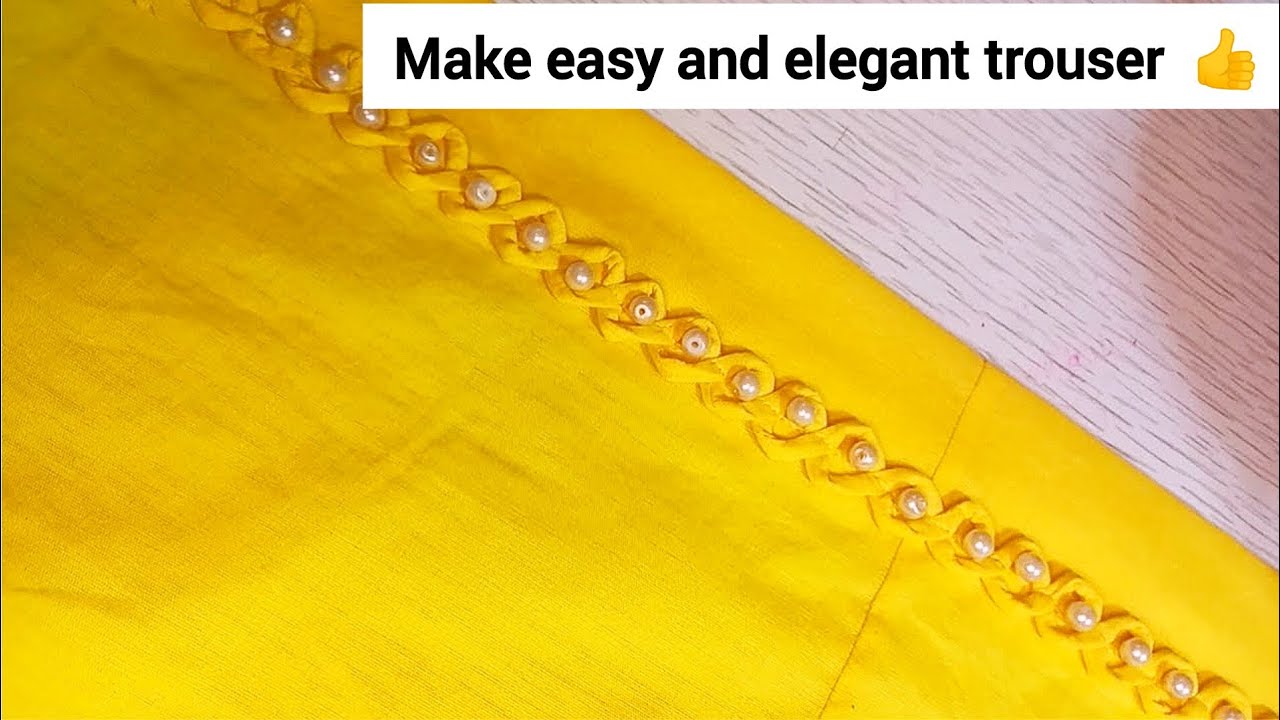 Latest trouser design 2023 | Trouser design with dori piping | Trouser design cutting and stitching